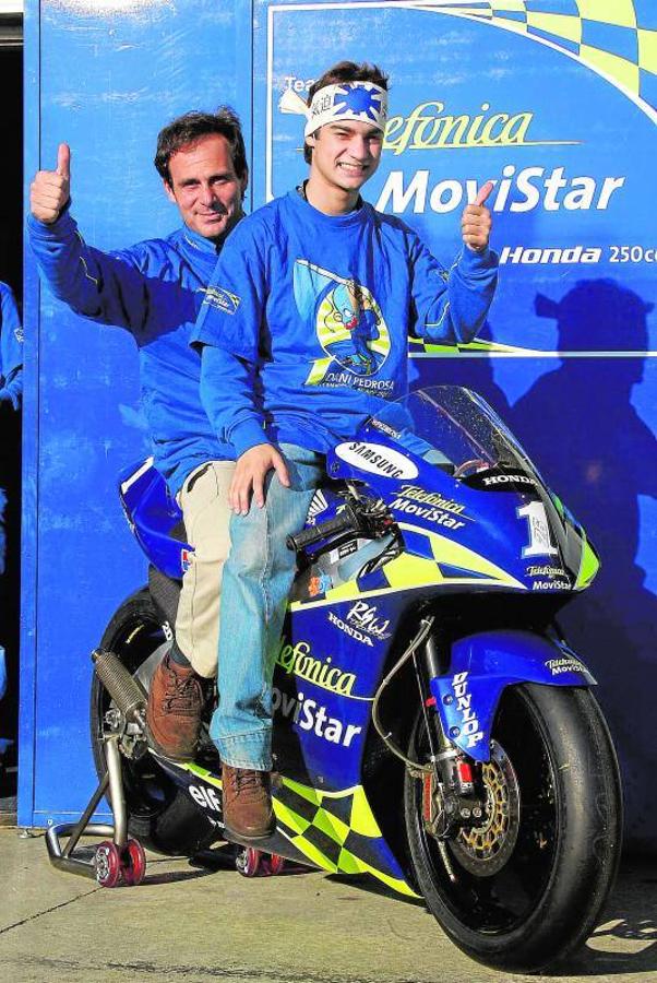 Pedrosa y Alberto Puig, su mentor en sus primeros años en Honda. 