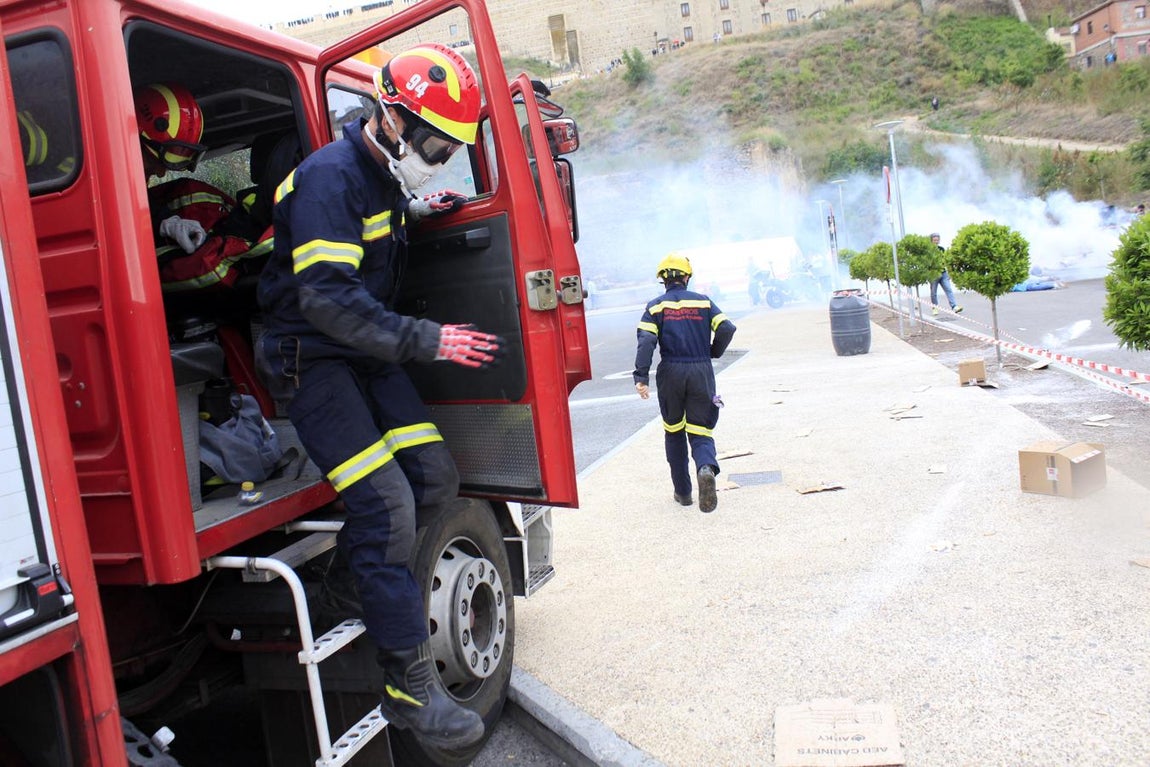 El simulacro de atentado terrorista de Toledo, en imágenes