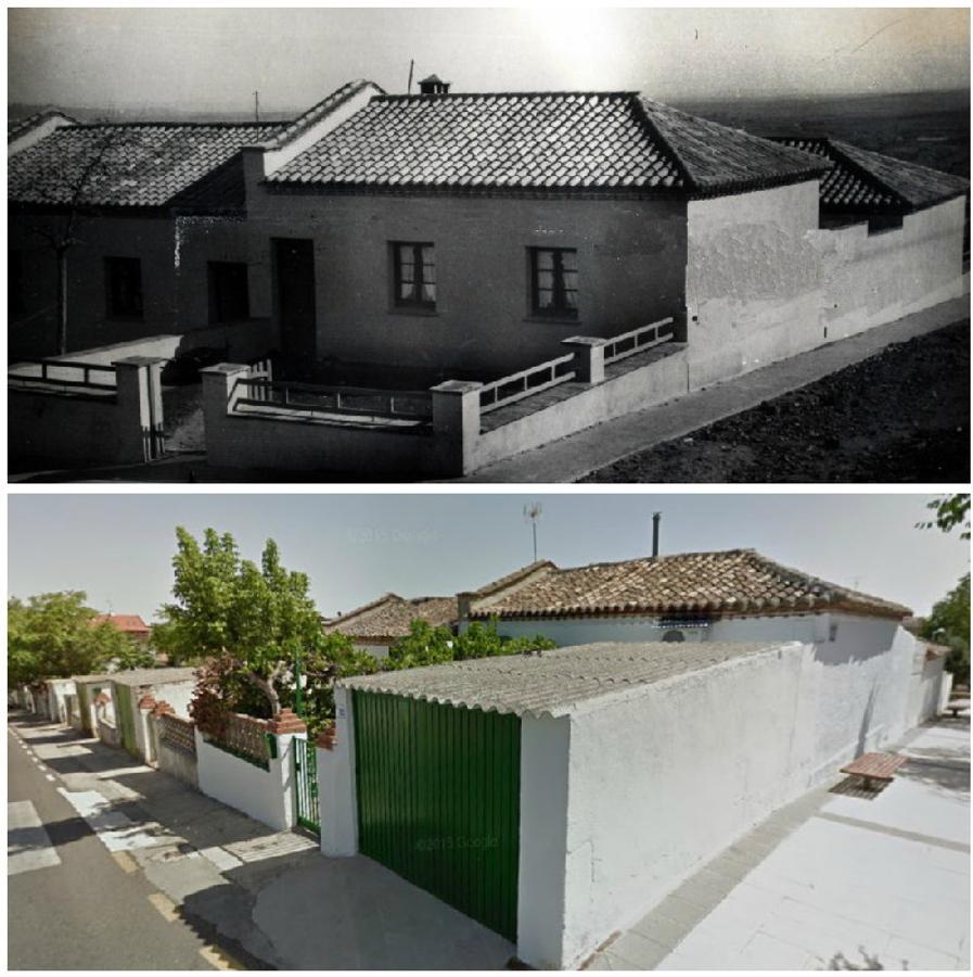 Comparativa de una de las casas en 1943 y 2017. Fotos Archivo Municipal de Toledo y Rafael del Cerro. 