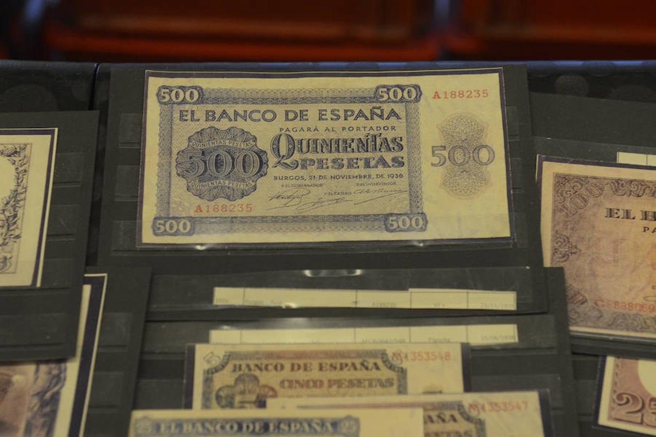 2. Billetes de la época de la Guerra Civil. El de la imagen, expedido en 1936, según su estado puede alcanzar los 500 euros