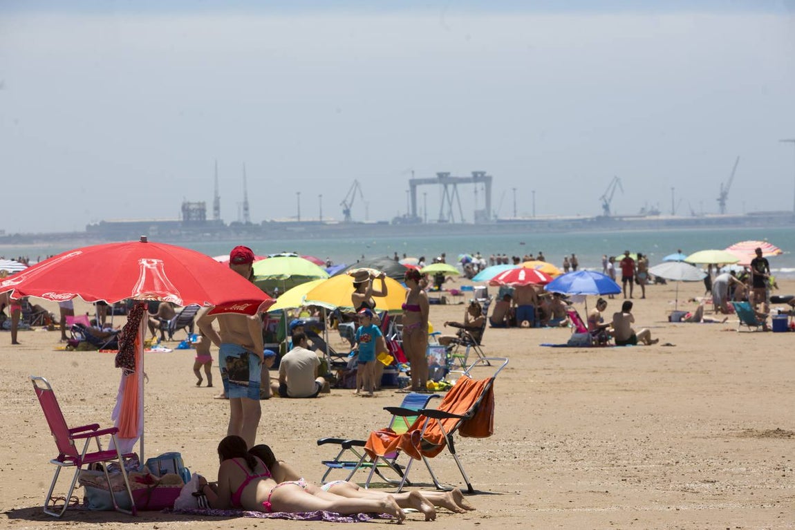 Playa de Valdelagrana en El Puerto