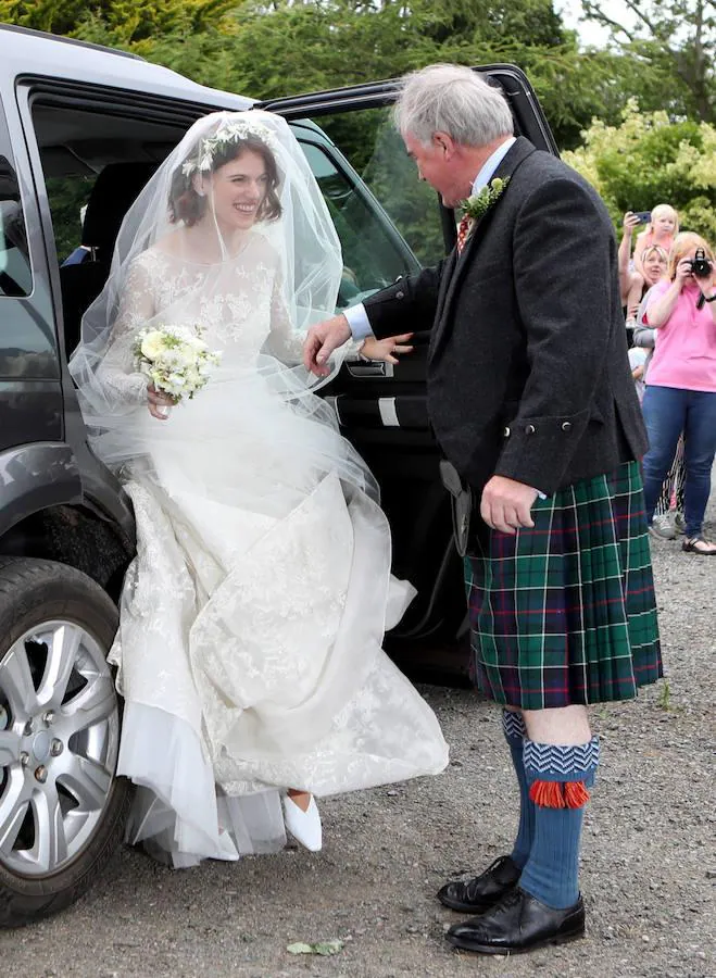 Escocia. La novia llegaba acompañada de su padre, Sebastian Leslie