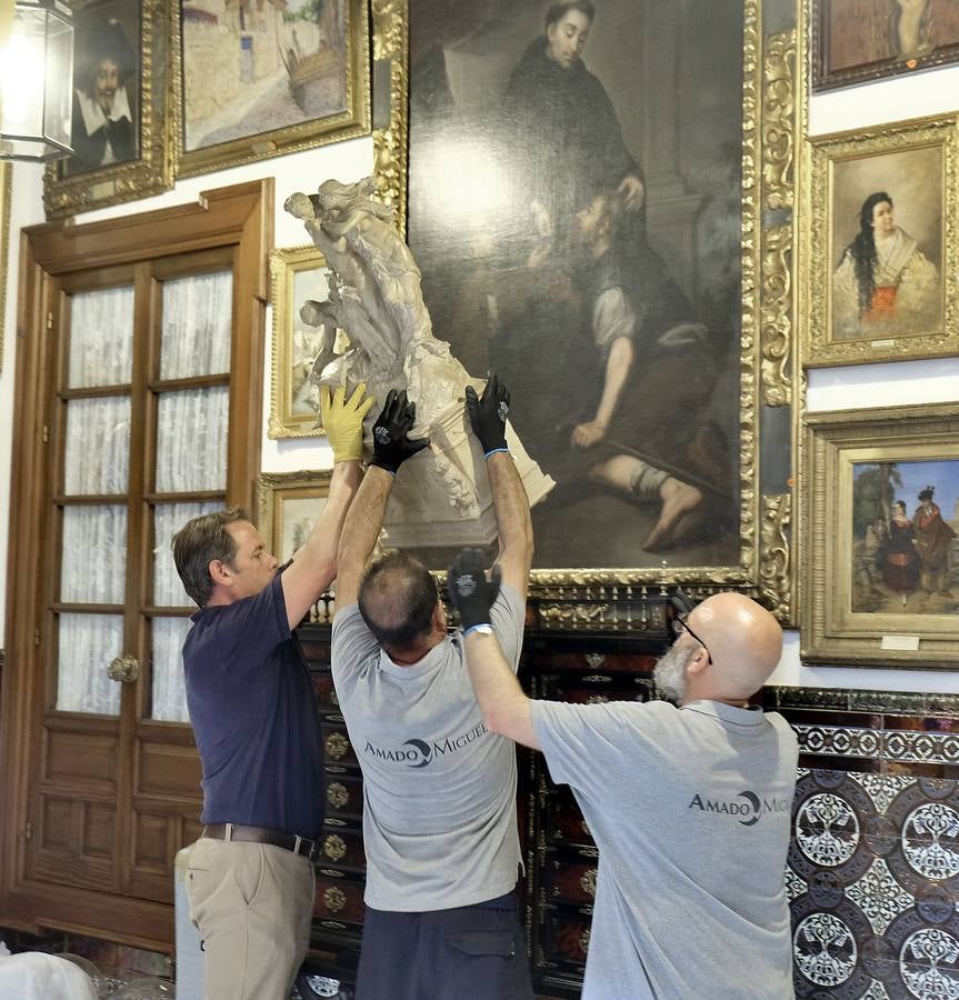 Los preparativos del traslado de las obras de Mariano Bellver