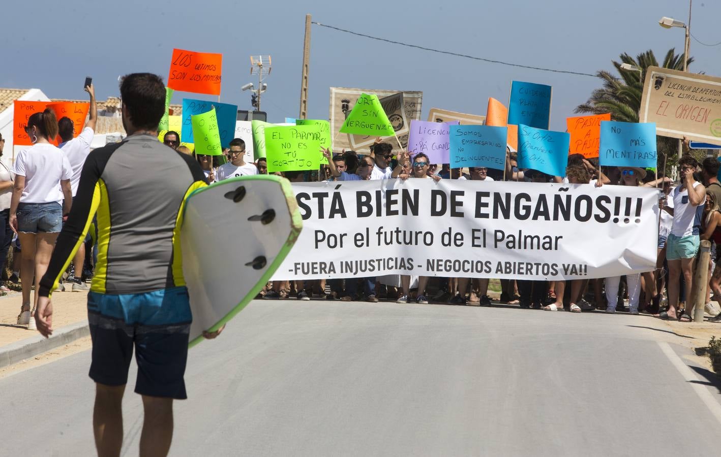 Manifestación en El Palmar