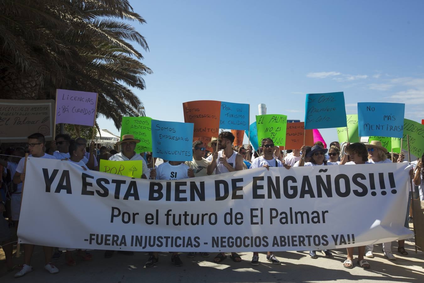 Manifestación en El Palmar