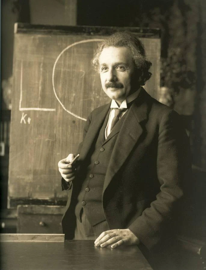 Retrato de Albert Einstein. 