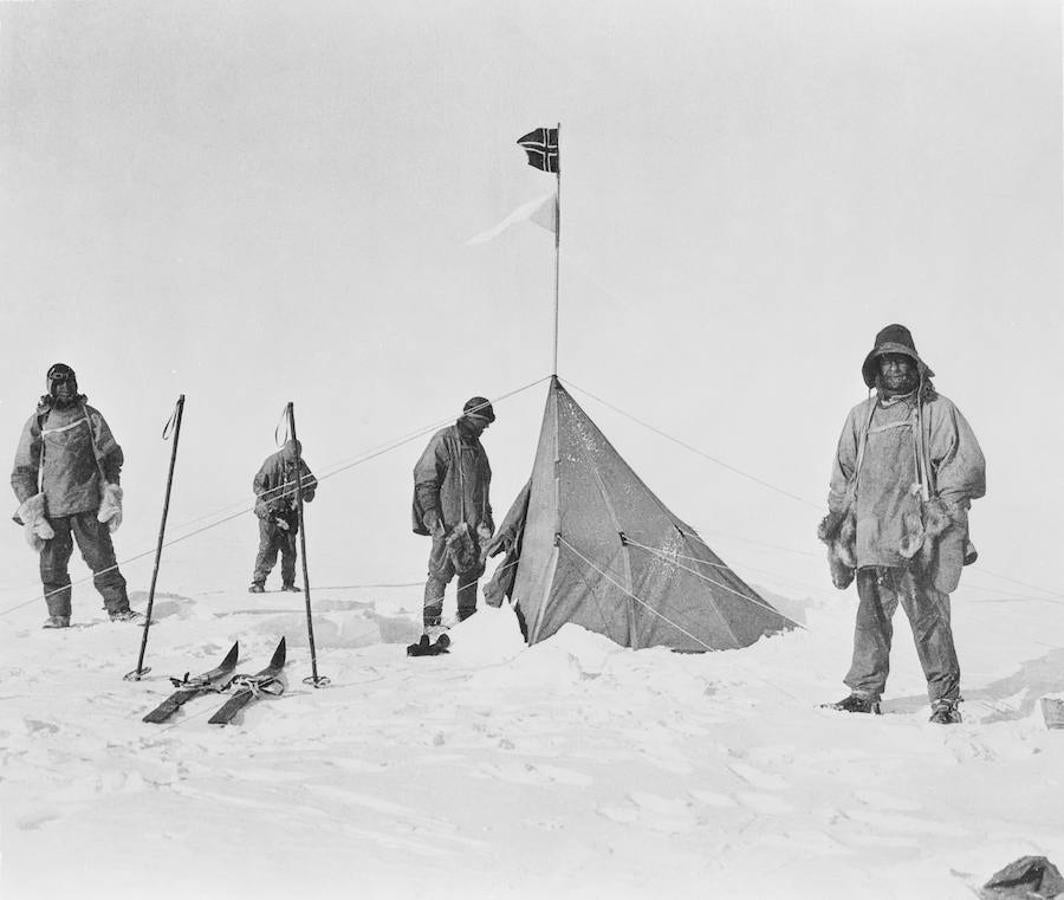 La expedición en el Polo Sur. 