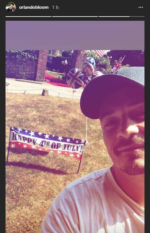 Orlando Bloom. El actor británico se suma a la festividad estadounidense, posiblemente condicionado por la nacionalidad de su pareja, la cantante Katy Perry