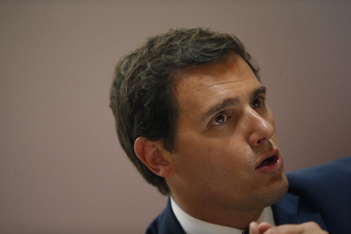 Rivera, durante su intervención en el Foro ABC-Deloitte, hoy en el Casino de Madrid. 