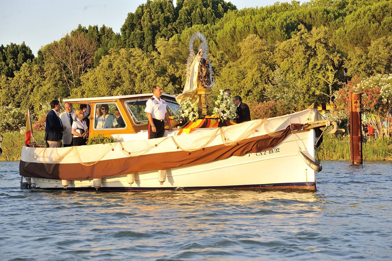 Procesión fluvial de la Virgen del Carmen de Calatrava