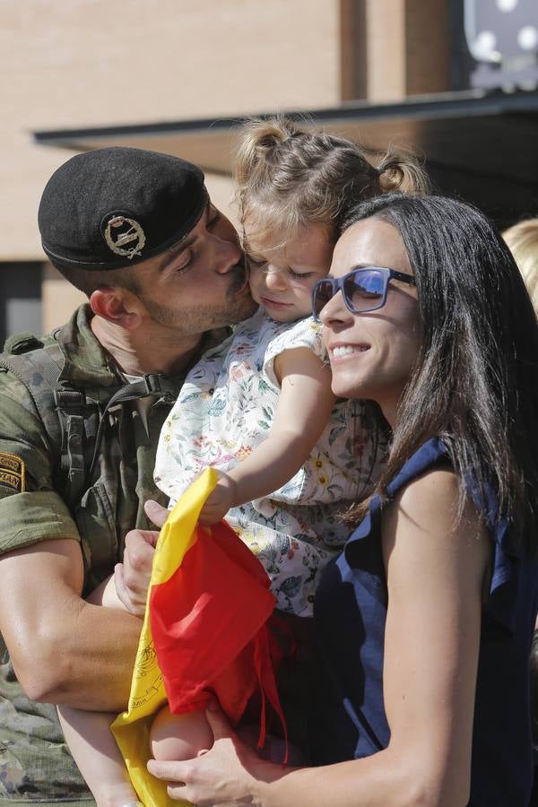 El regreso a Córdoba de los soldados de la Brigada de Cerro Muriano, en imágenes