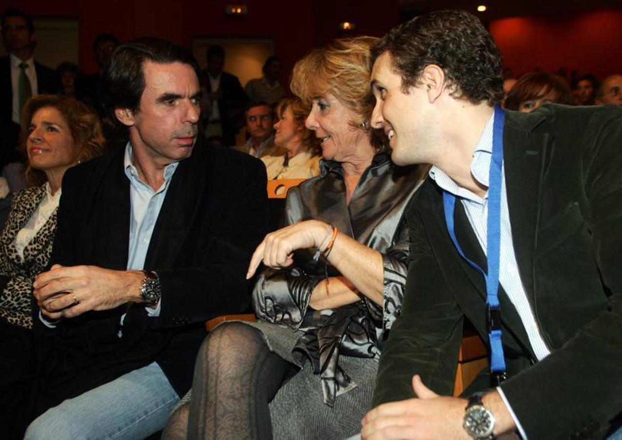 Casado con Aznar y Aguirre, en 2008. 