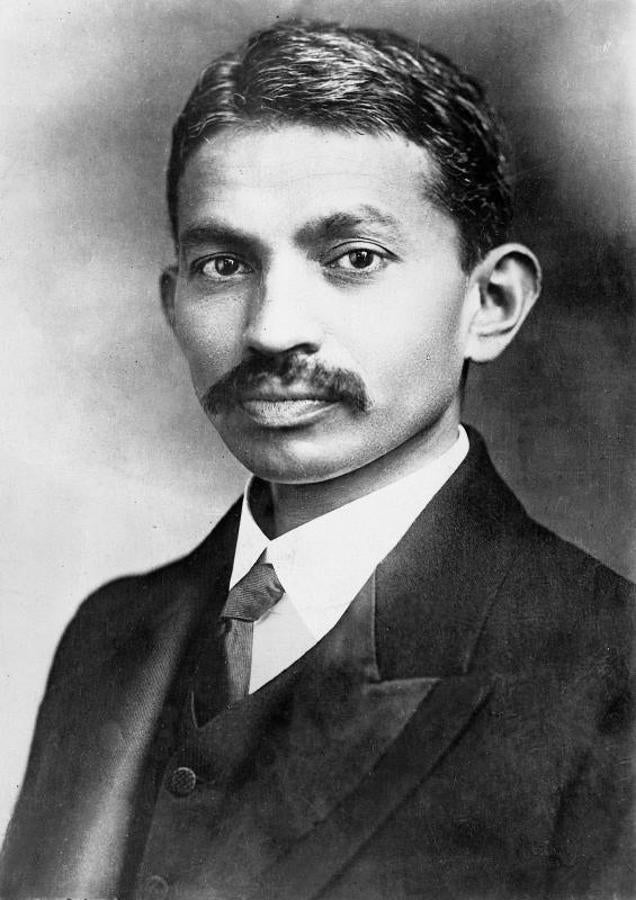 Mahatma Gandhi de joven. 