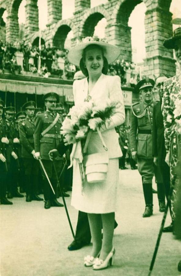 Visita de Eva de Perón a Segovia. 