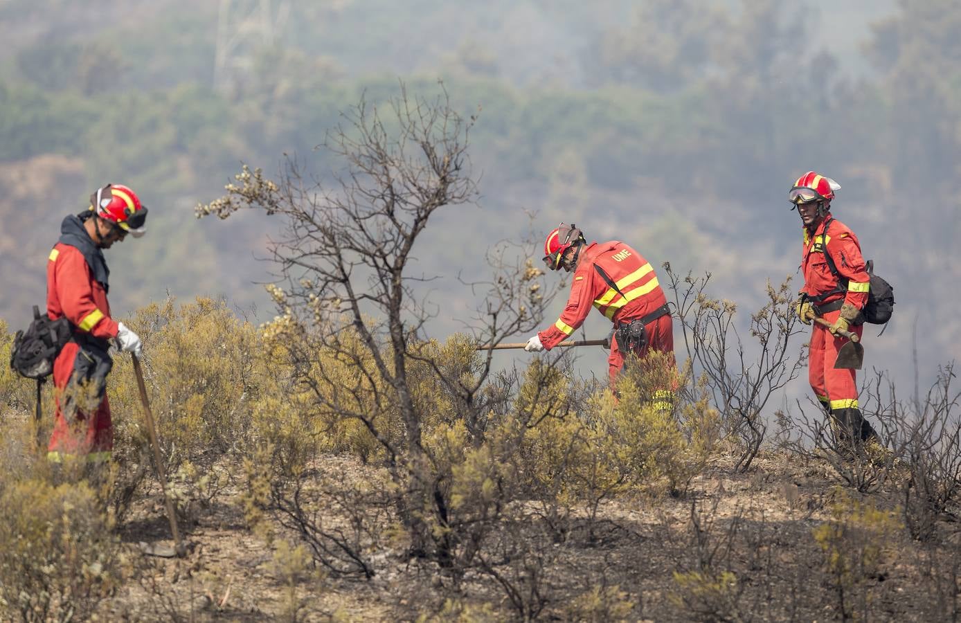 Impactantes imágenes del incendio de Nerva en Huelva