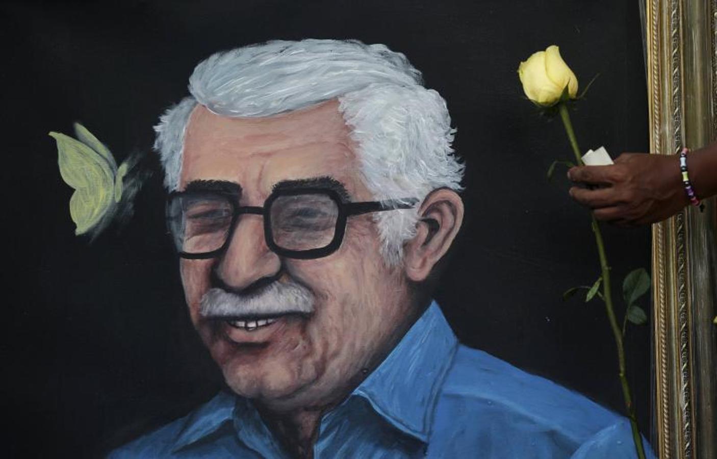 Mural en Aracataca realizado tras el funeral simbólico de «Gabo» en 2014. 