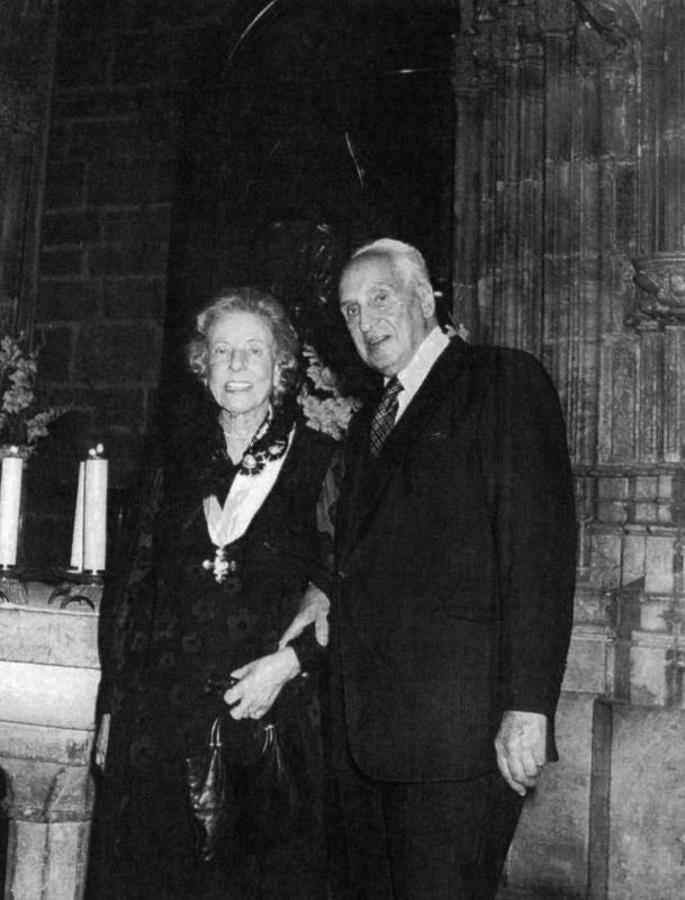 Severo Ochoa junto a su mujer, Carmen García Cobián. 