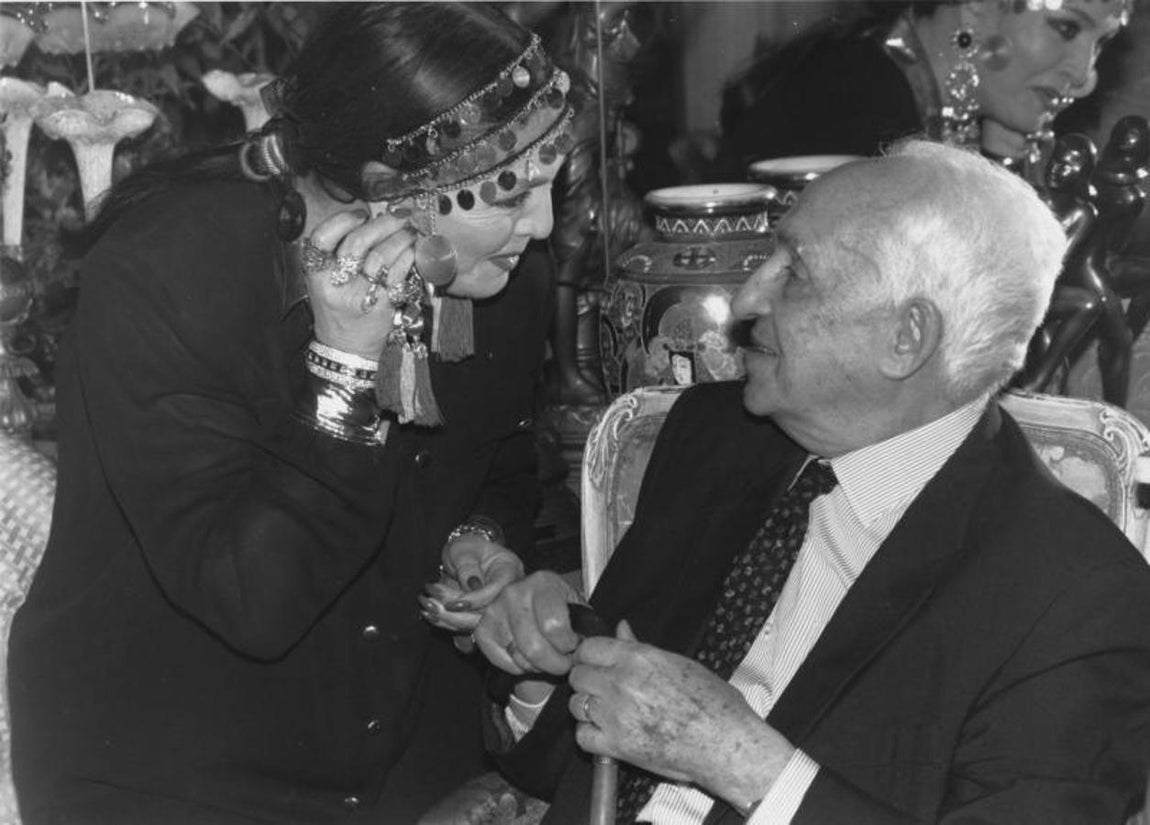 La actriz Sara Montiel con don Severo Ochoa. 