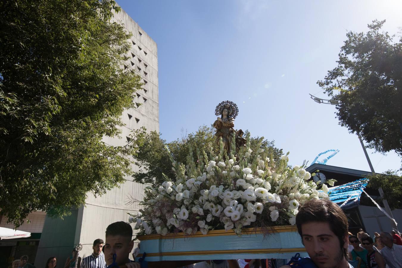 La procesión de la Virgen de la Asunción en el Figueroa, en imágenes