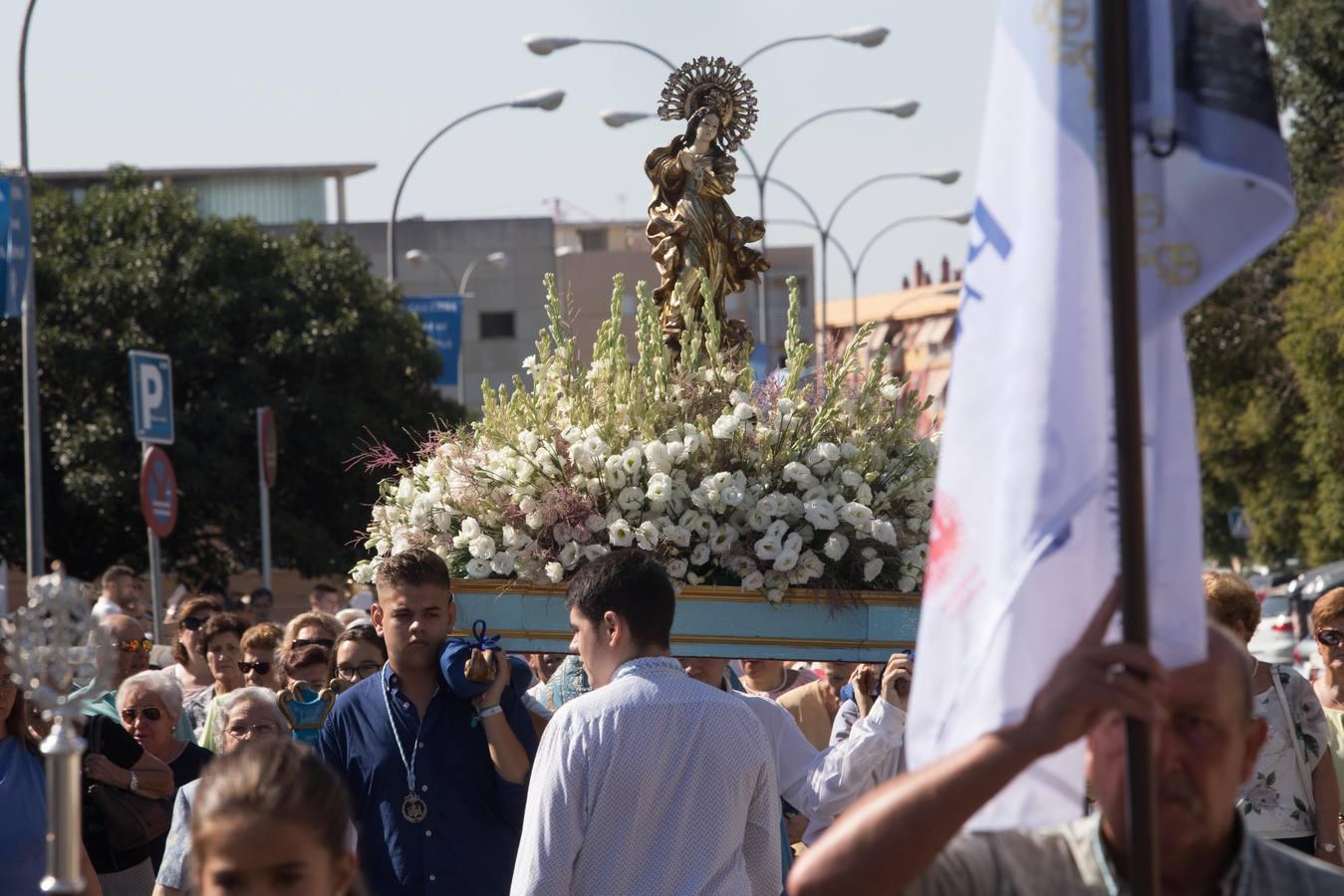 La procesión de la Virgen de la Asunción en el Figueroa, en imágenes