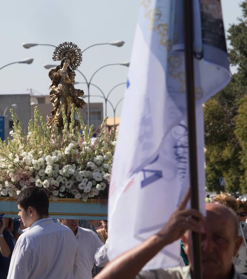 La procesión de la Virgen de la Asunción en el Figueroa, en imágenes