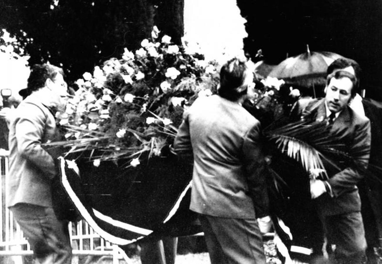 Fotografía tomada durante el funeral del actor. 