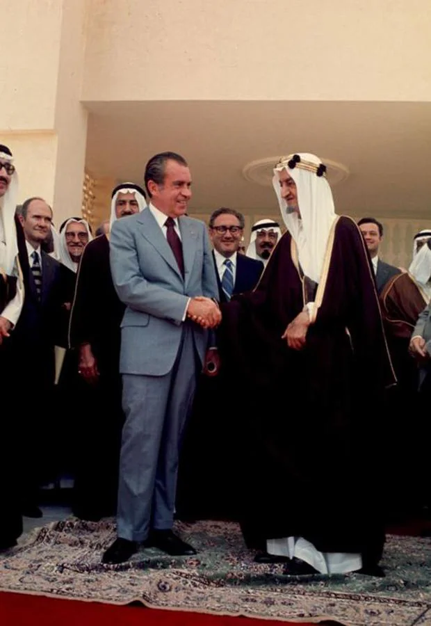 Faisal y Nixon en una fotografía tomada en el año 1974. 