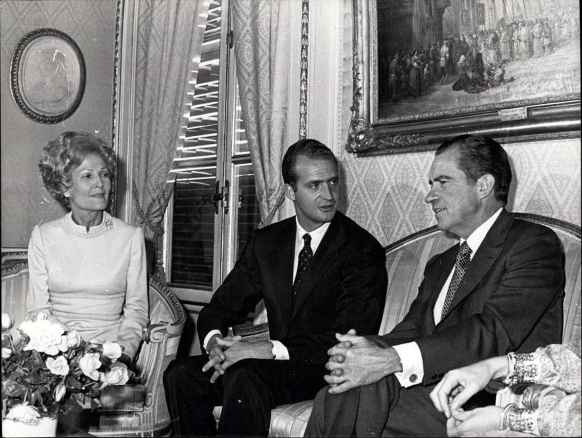 Encuentro entre Nixon y el rey emérito Juan Carlos I. 