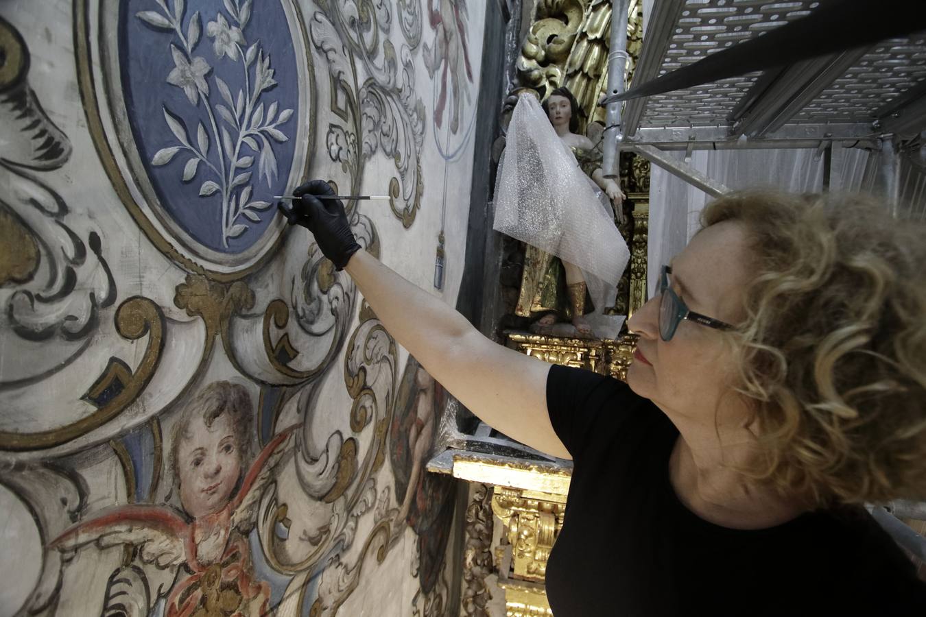 Así transcurren los trabajos de restauración de La Magdalena en Sevilla