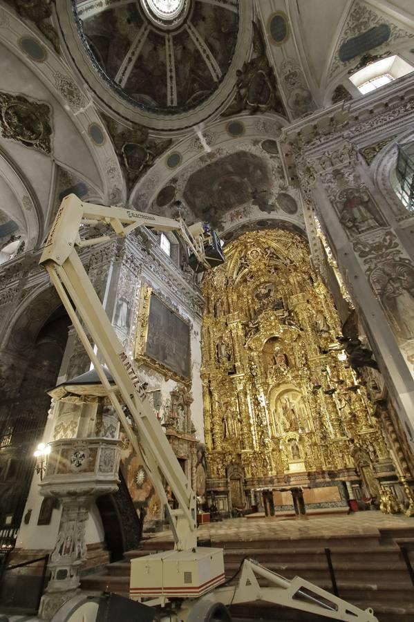 Así transcurren los trabajos de restauración de La Magdalena en Sevilla