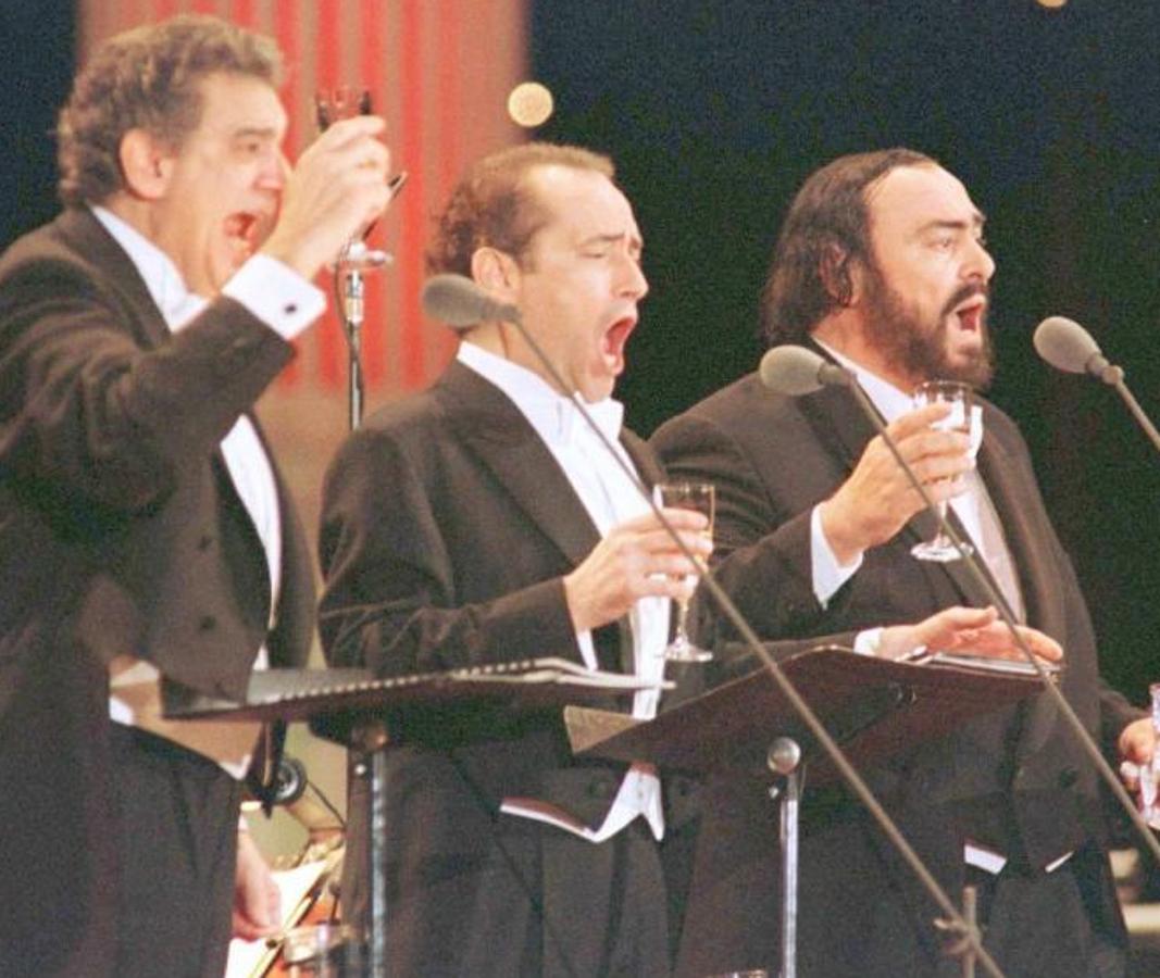 Los Tres Tenores: Domingo, Carreras y Pavarotti. 