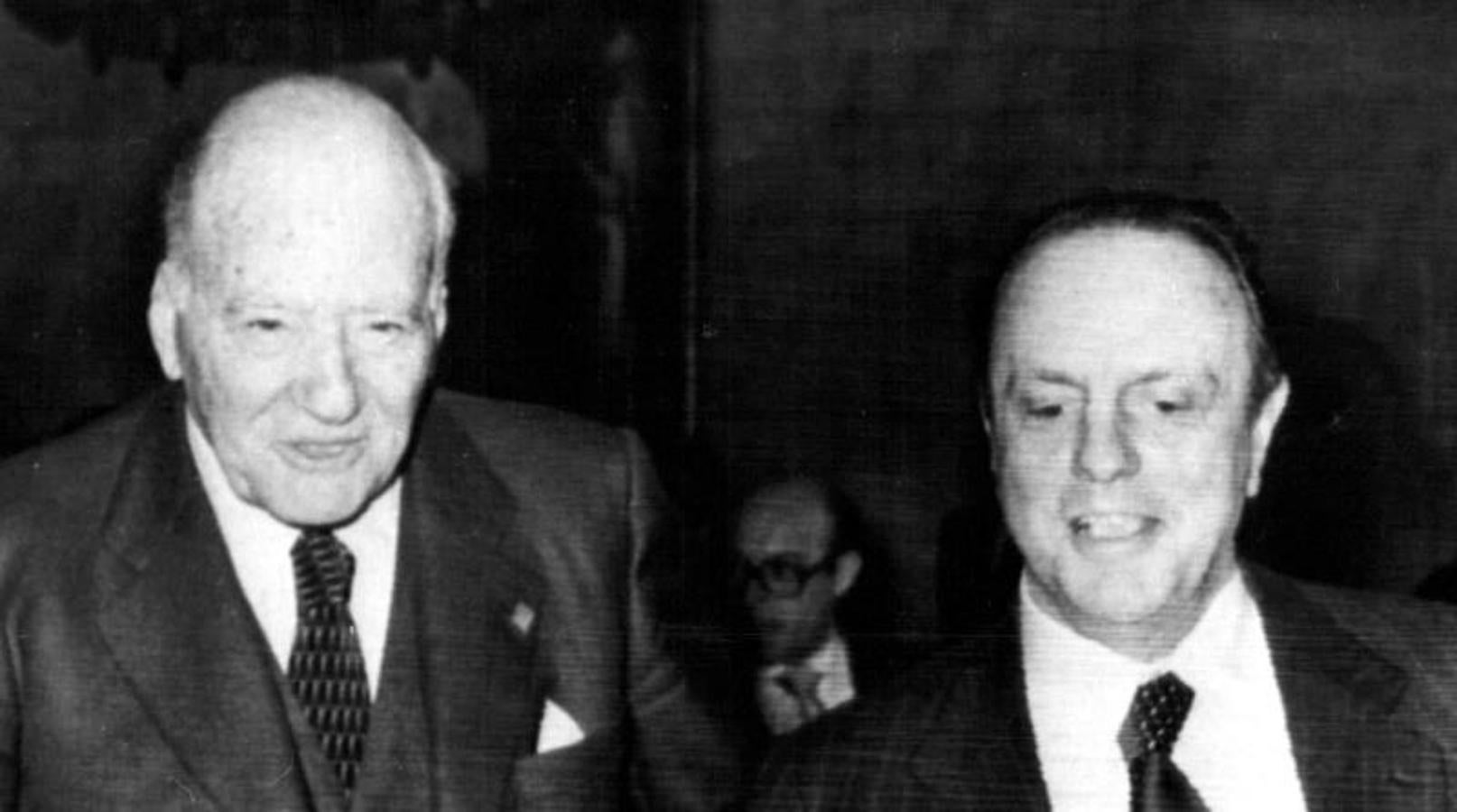 Manuel Fraga junto a Josep Tarradellas. 