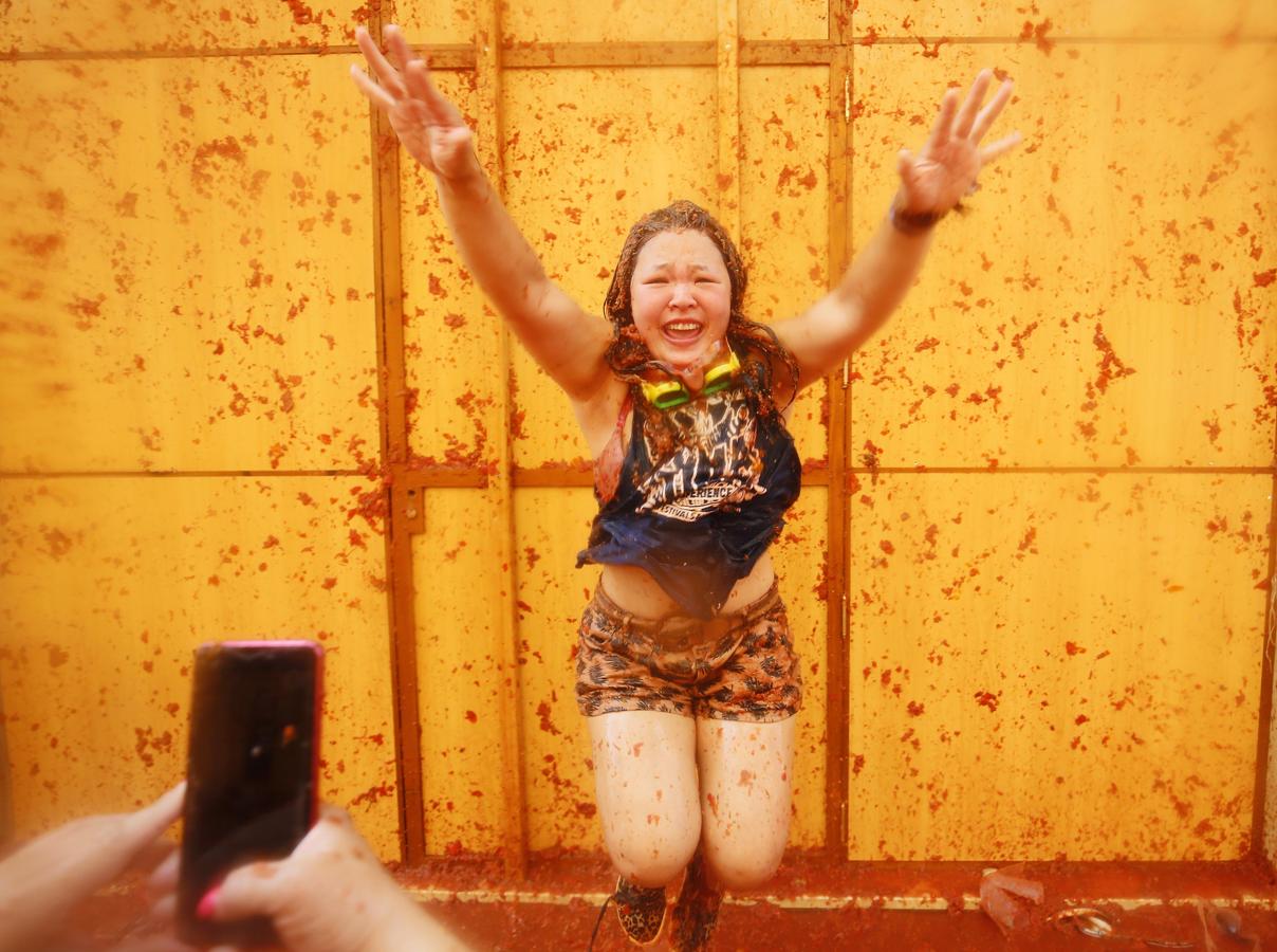 Las mejores imágenes de la Tomatina de Buñol 2018. 