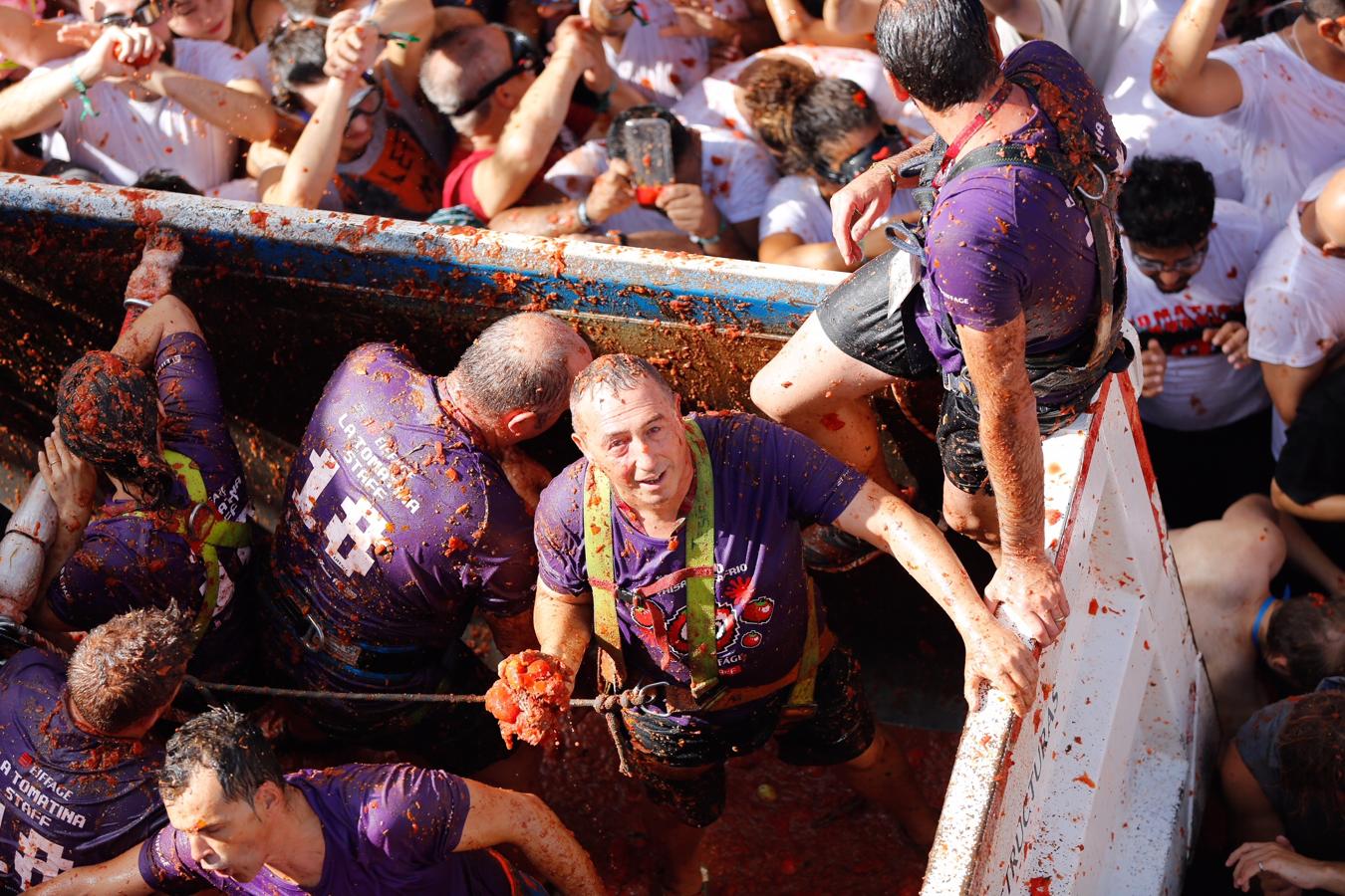 Joan Baldoví, diputado de Compromís, en la Tomatina. 