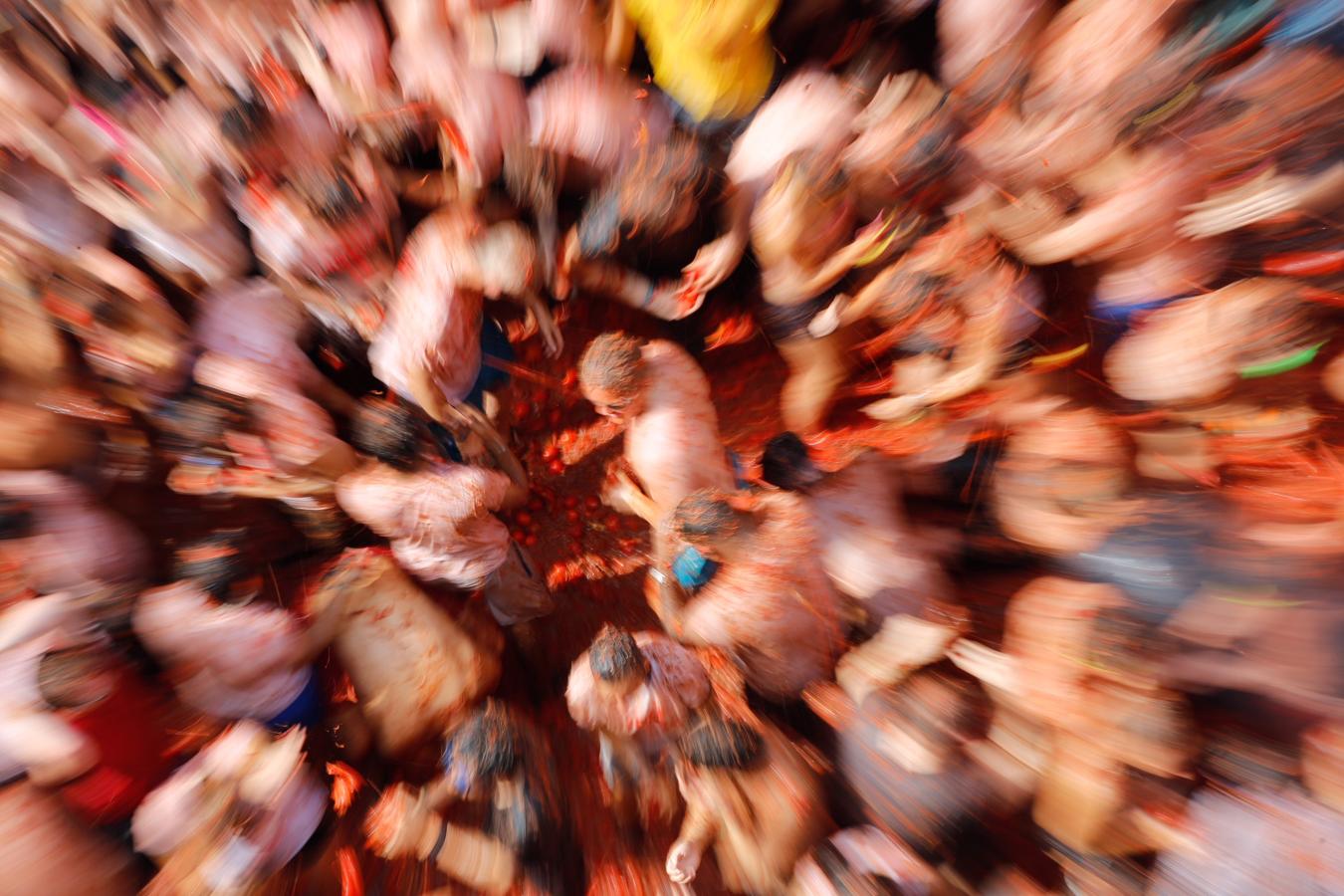 Las mejores imágenes de la Tomatina de Buñol 2018. 