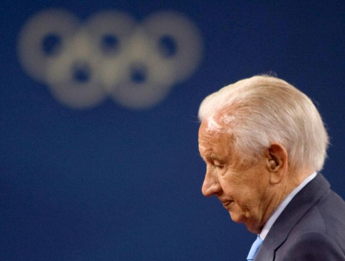 Juan Antonio Samaranch en los Juegos Olímpicos de Pekín 2008. 