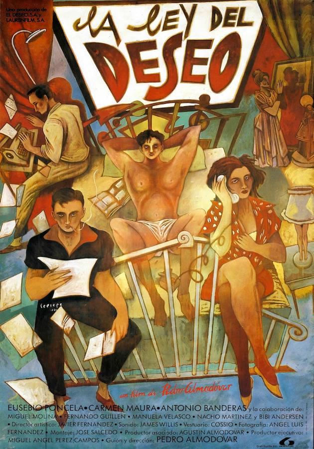 El póster original de La Ley Del Deseo (1986) fue diseñado y pintado por él. Esta sería la última colaboración entre Pedro Almodóvar y el ilustrador madrileño hasta La Mala Educación (2004). 