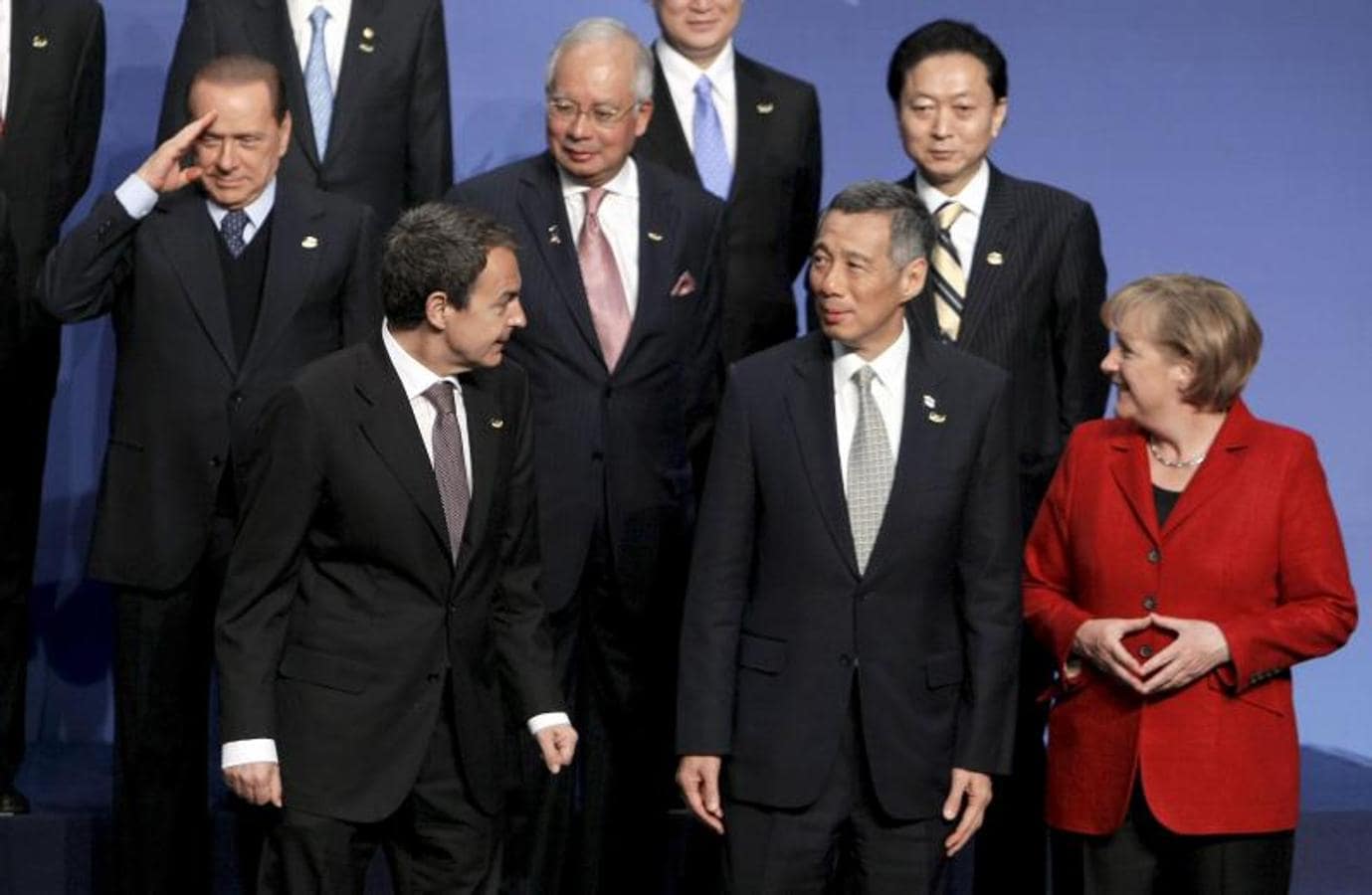 Ángela Merkel junto a varios líderes mundiales en una Cumbre de Seguridad Nuclear en Washington. 
