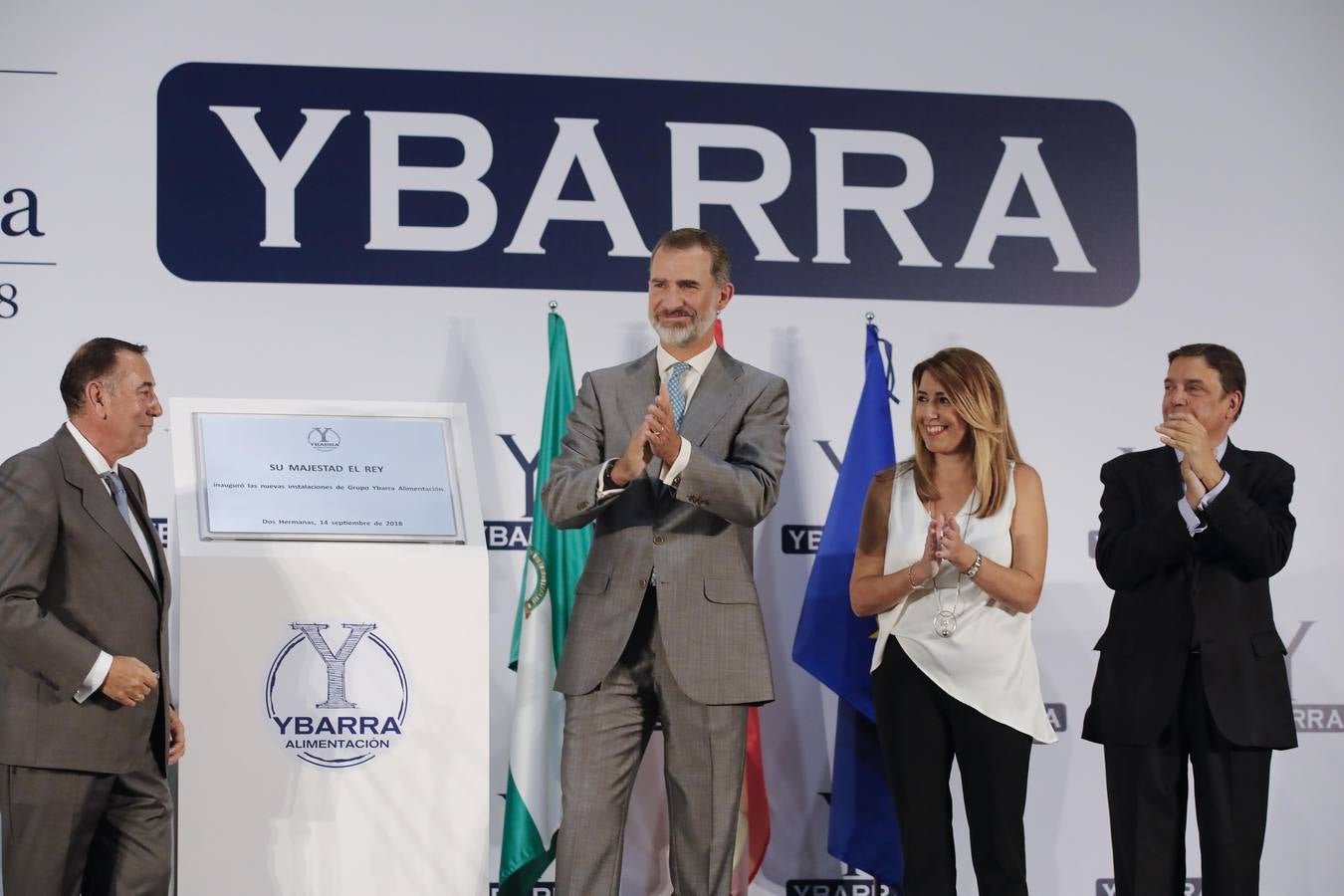 En imágenes, el Rey en la inauguración de la nueva fábrica de Ybarra en Sevilla