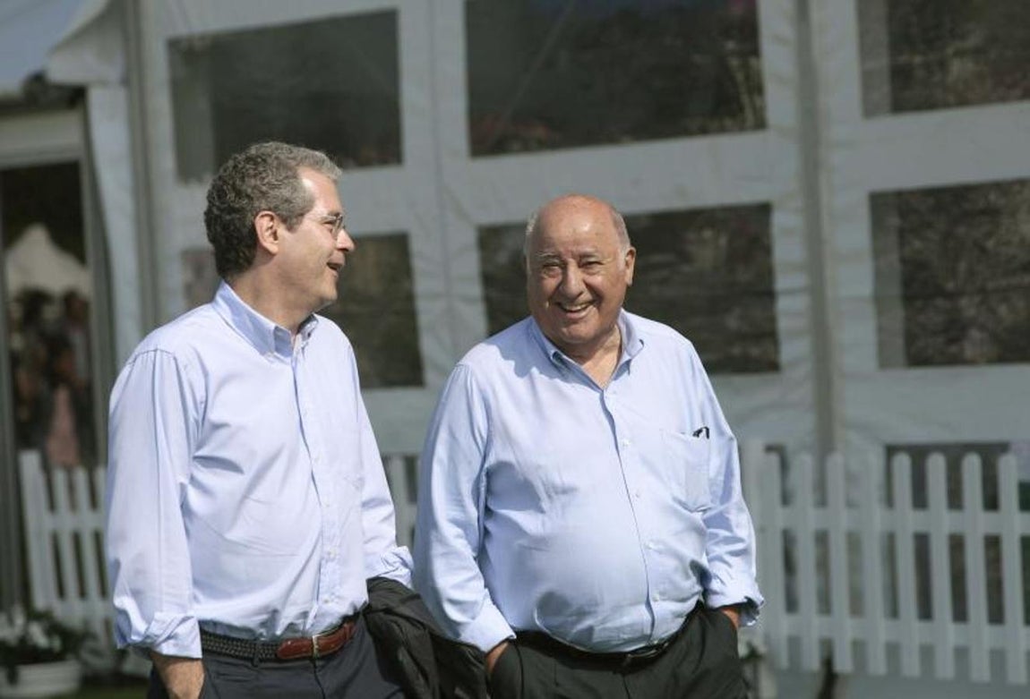 Amancio Ortega junto al presidente de Inditex, Pablo Isla. 