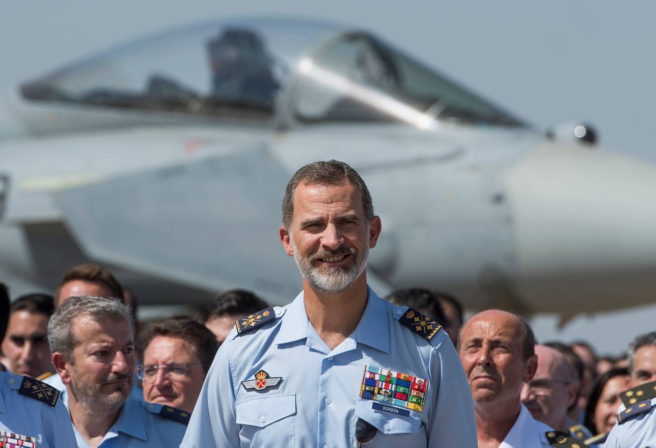 En imágenes, visita del Rey Felipe VI a la base de Morón