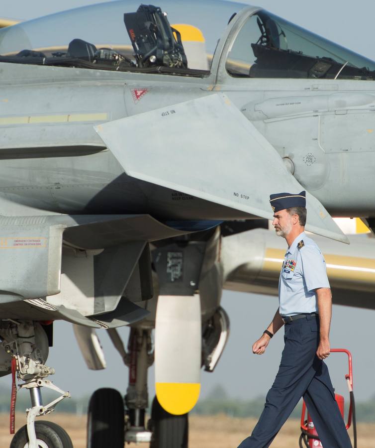 En imágenes, visita del Rey Felipe VI a la base de Morón