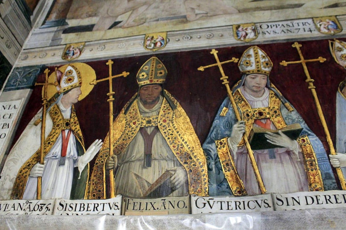 Imágenes de la sala capitular y de la cripta