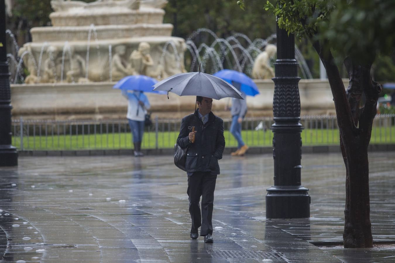 Primer temporal de lluvias en otoño en Sevilla