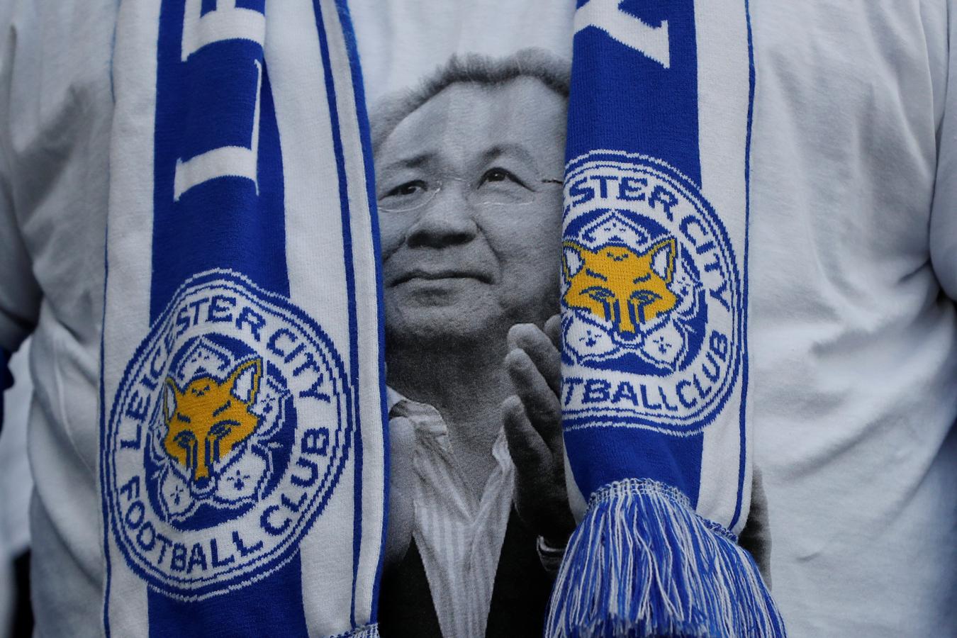 Emotivo tributo al fallecido presidente del Leicester