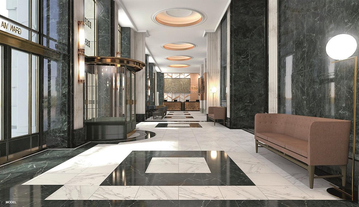 El Riu Plaza España, con categoría de 4 estrellas y 585 habitaciones, será una especie de máquina del tiempo al Madrid de mediados del siglo XX. 