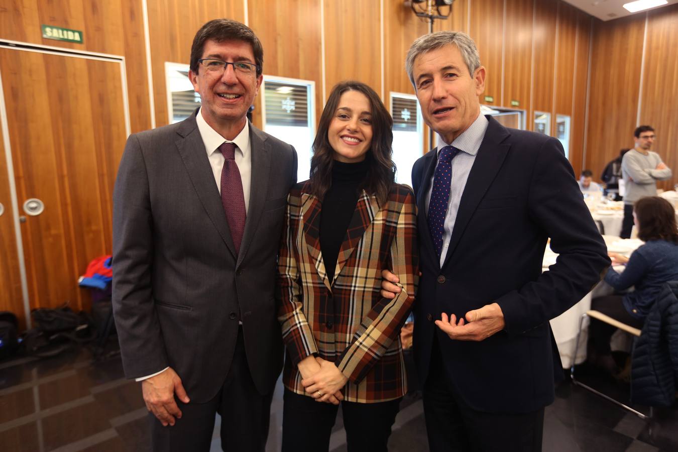 Juan Marín, Inés Arrimadas y Juan Manuel Pérez Dorao. 