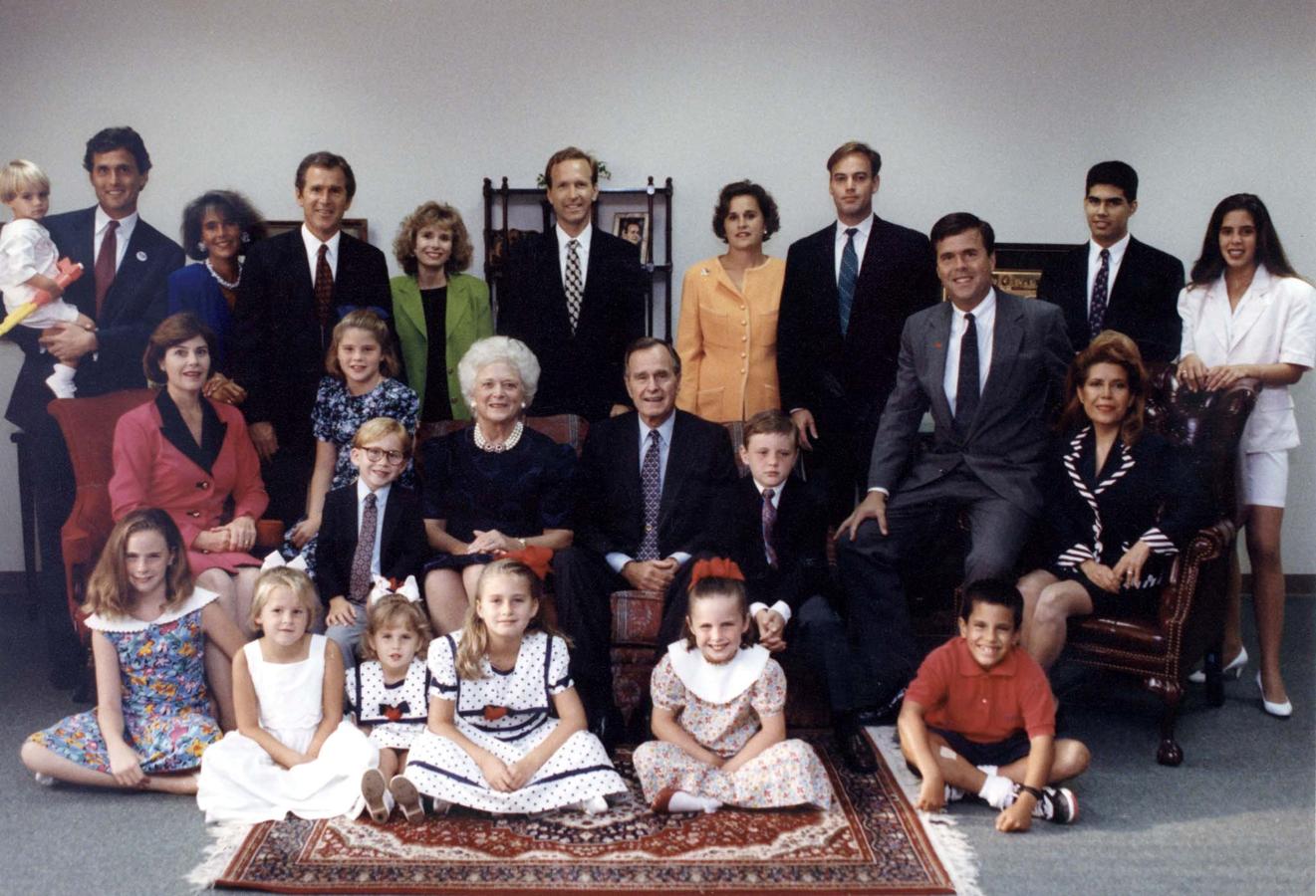 Fotografía familiar de los Bush tomada en Houston, Texas, en 1992. 