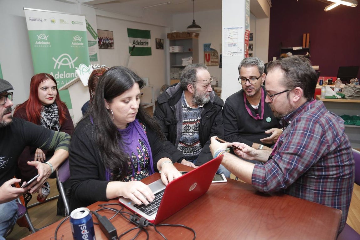 La jornada electoral de Adelante Andalucía, en imágenes