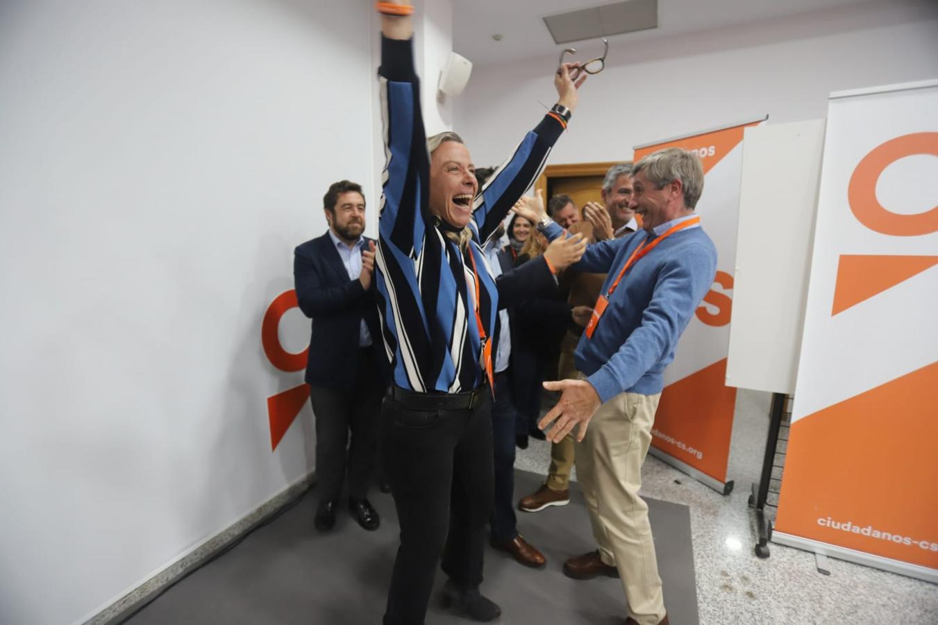 La noche electoral en la sede de Ciudadanos en Córdoba, en imágenes